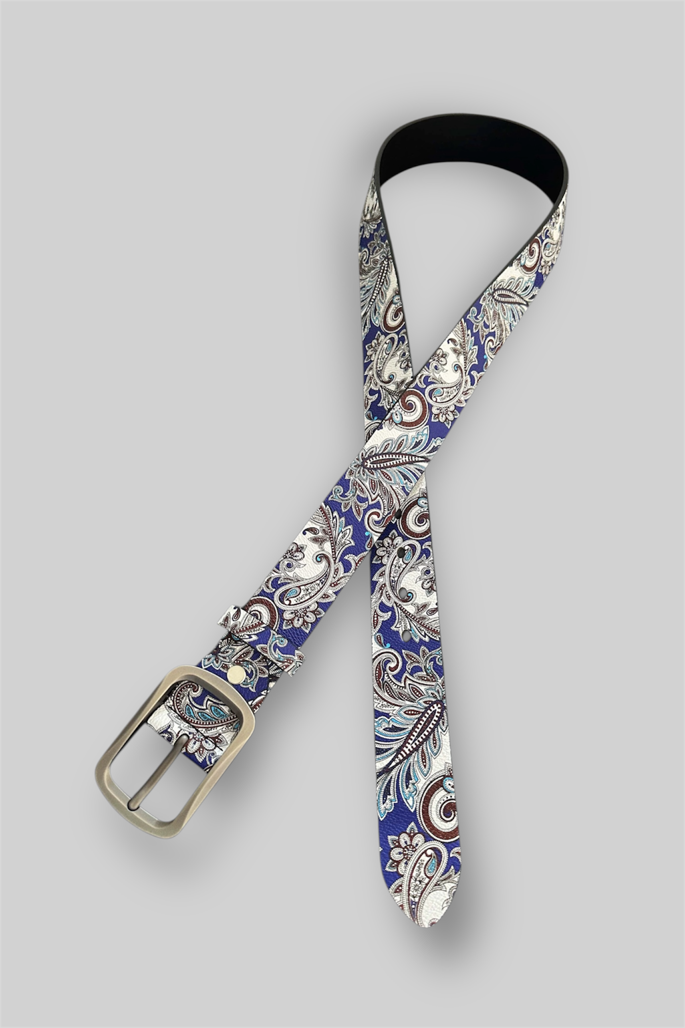 Royal Blue Paisley Belt